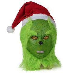 Christmas Stole Geek Maskit Käsineet Cosplay Vihreä Monster Santa Latex Kypärä Hatut Halloween Carnival Party Puku Rekvisiitta hinta ja tiedot | Juhlakoristeet | hobbyhall.fi