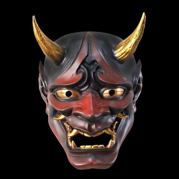 Halloween japanilainen väri Bonjour Noh Kabuki Demon Mask Sata Ghosts Night Out Resin Ghost Samurai Props Prom Party Mask