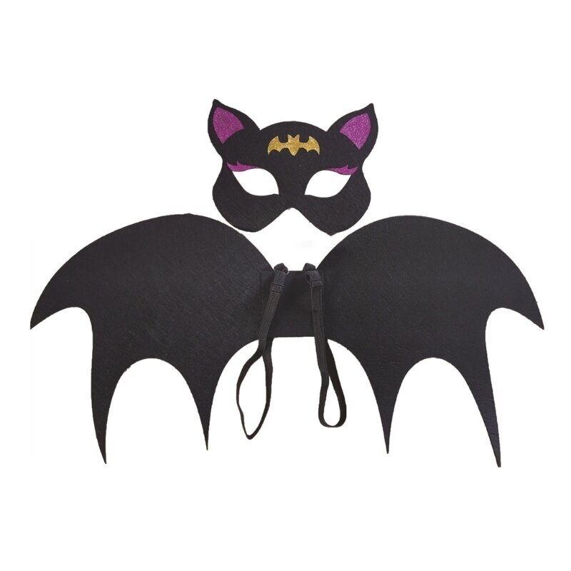 Bat Wing Bat-Mask Cosplay Halloween-asutarvikkeet Bat Wing säädettävillä joustohihnoilla lapsille pojille tytöille hinta ja tiedot | Juhlakoristeet | hobbyhall.fi