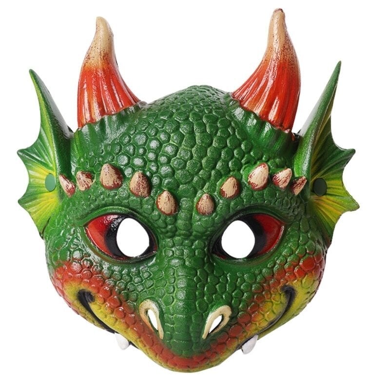 Kid Dragon Mask Halloween Dinosaur Mask Dragon Cosplay Carnival Masks Party Prop Dinosaur Mask Tic Current Dragon Puku hinta ja tiedot | Juhlakoristeet | hobbyhall.fi