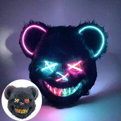 Uusi muotoilu Hehkuva Bloody Rabbit Mask Led Neon Cosplay Karhunaamio Halloween Kauhu Carnival Naamiaiset puku Sisustus Rekvisiitta hinta ja tiedot | Juhlakoristeet | hobbyhall.fi