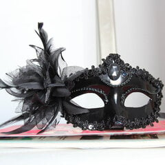 Timanttivenetsialainen naamio Sex Lady Masquerade Mask Half Face Dance Party Cosplay-asu Hääsisustusrekvisiitta naisille Miehille hinta ja tiedot | Juhlakoristeet | hobbyhall.fi