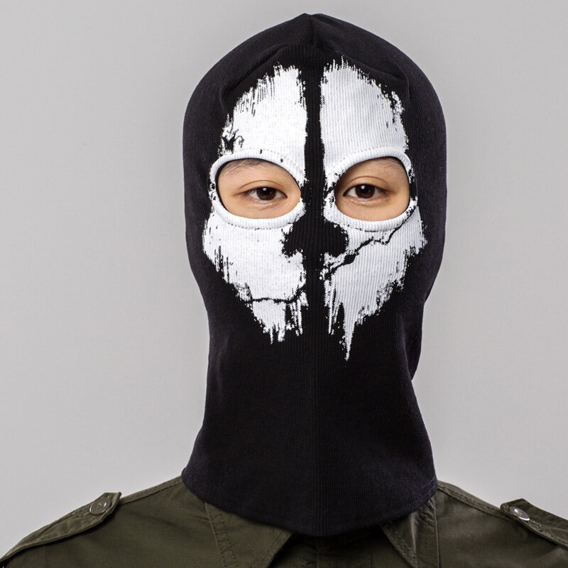 Peli Ghosts Skull Musta Face Mask Cosplay Moottoripyörä Tactical Balaclava Huppu Lämmin Tuulenpitävä Aikuisten Unisex Halloween Prop hinta ja tiedot | Juhlakoristeet | hobbyhall.fi