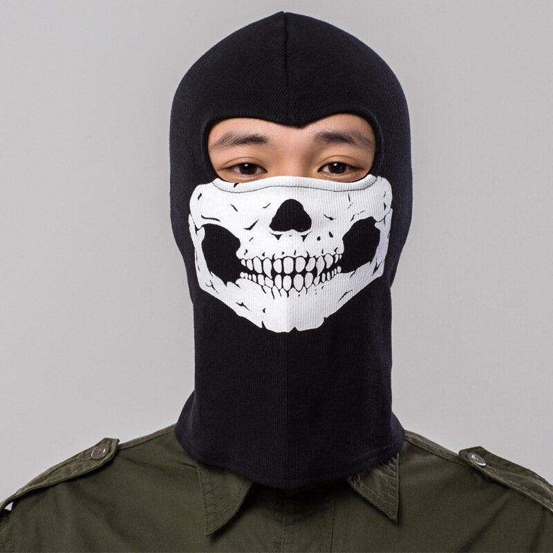 Peli Ghosts Skull Musta Face Mask Cosplay Moottoripyörä Tactical Balaclava Huppu Lämmin Tuulenpitävä Aikuisten Unisex Halloween Prop hinta ja tiedot | Juhlakoristeet | hobbyhall.fi