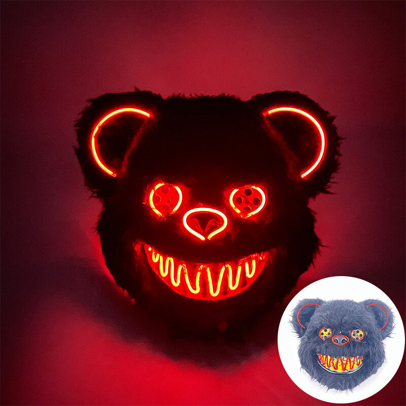 Halloween kauhukoristelu Cosplay Bloody Rabbit Bear Mask Carnival Party Puku päähineet Rekvisiitta hinta ja tiedot | Juhlakoristeet | hobbyhall.fi