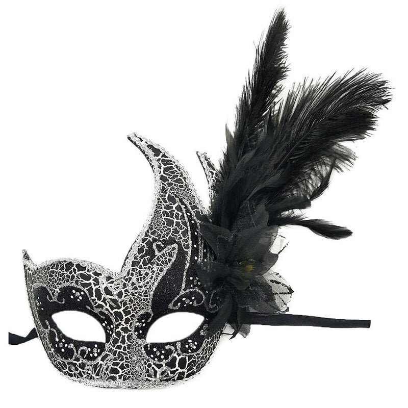 Feather Masquerade Masks Carnival Festival Asusteet Performanssijuhla Joululahjat Pääsiäinen Halloween Silmänaamari Seksikäs treffilelu hinta ja tiedot | Juhlakoristeet | hobbyhall.fi