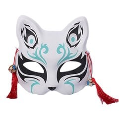 667E Foxes Cats Half Face Mask Japanilainen Kitsune Maskit Miesten Naisten Lasten Halloween Naamiaisasu Rekvisiitta hinta ja tiedot | Juhlakoristeet | hobbyhall.fi