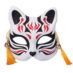 667E Foxes Cats Half Face Mask Japanilainen Kitsune Maskit Miesten Naisten Lasten Halloween Naamiaisasu Rekvisiitta hinta ja tiedot | Juhlakoristeet | hobbyhall.fi