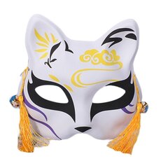 667E Foxes Cats Half Face Mask Japanilainen Kitsune Maskit Miesten Naisten Lasten Halloween Naamiaisasu Rekvisiitta hinta ja tiedot | Juhlakoristeet | hobbyhall.fi