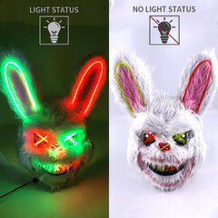 Halloween Bloody Rabbit Bear Mask Party Scary Cosplay Päänsuojus Maskit Karnevaaliasu Päähineet Rekvisiitta Naamiaiset Kauhu Rekvisiitta hinta ja tiedot | Juhlakoristeet | hobbyhall.fi