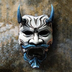 Samurai Uncle Oni Latex Mask Ripsivärit Halloween Cosplay Rekvisiitta kauhuteema Koristelelut aikuisille Naamio Косплей hinta ja tiedot | Juhlakoristeet | hobbyhall.fi