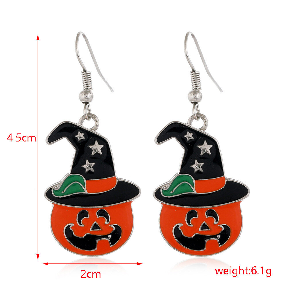 Halloween-sarjan korvakorut kauhu ja hauska persoonallisuus kallo hämähäkki kurpitsa metalliseos tippuva öljy korvakorut hinta ja tiedot | Korvakorut | hobbyhall.fi