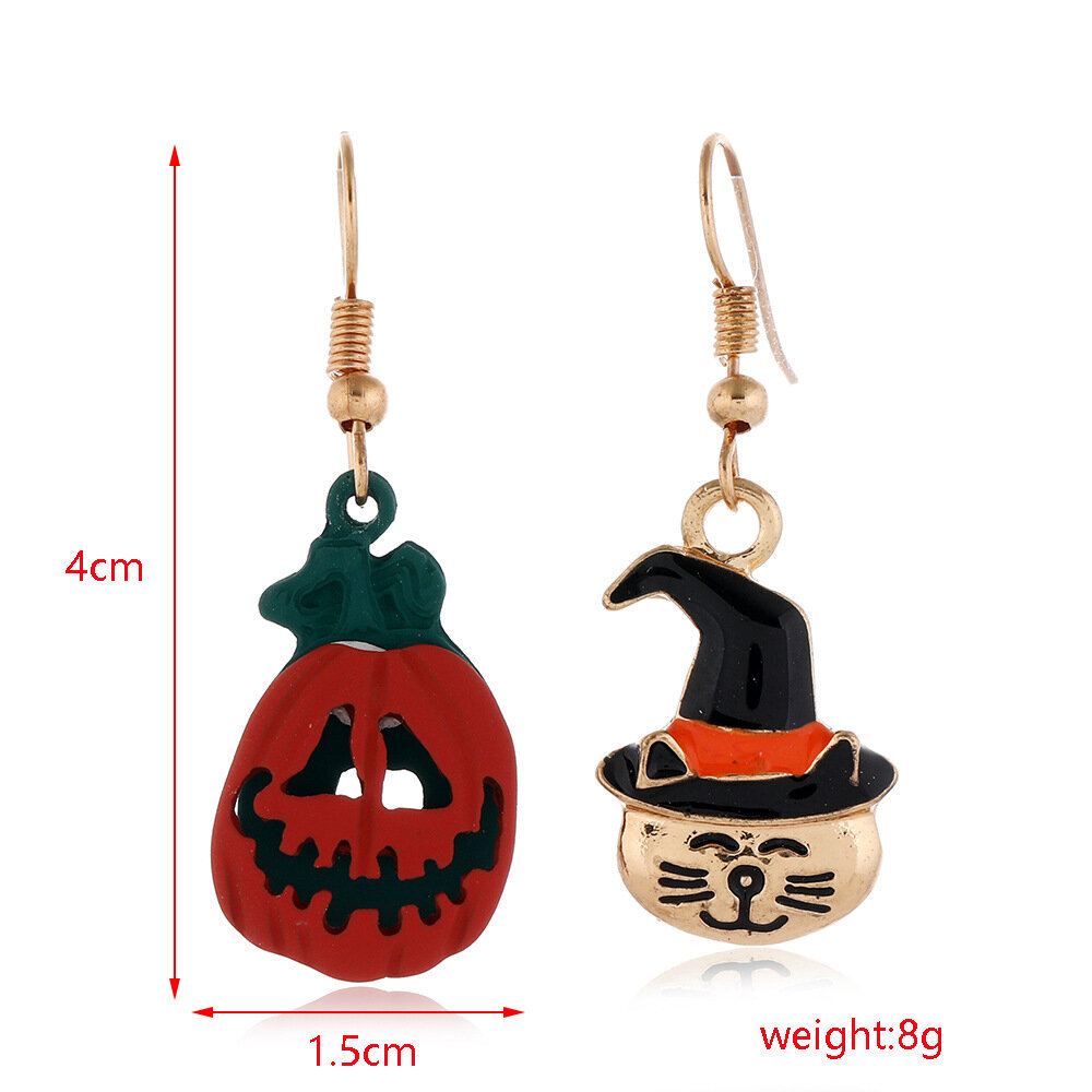 Halloween-sarjan korvakorut kauhu ja hauska persoonallisuus kallo hämähäkki kurpitsa metalliseos tippuva öljy korvakorut hinta ja tiedot | Korvakorut | hobbyhall.fi