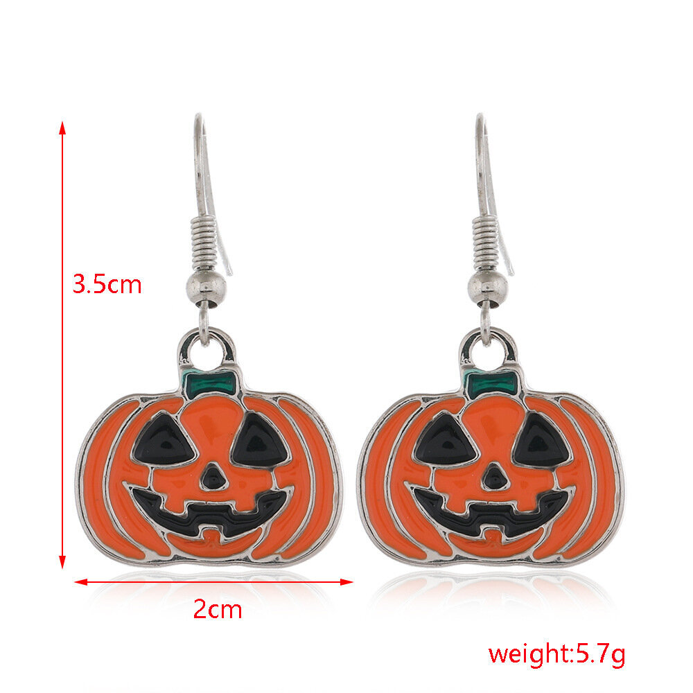 Halloween-sarjan korvakorut kauhu ja hauska persoonallisuus kallo hämähäkki kurpitsa metalliseos tippuva öljy korvakorut hinta ja tiedot | Korvakorut | hobbyhall.fi