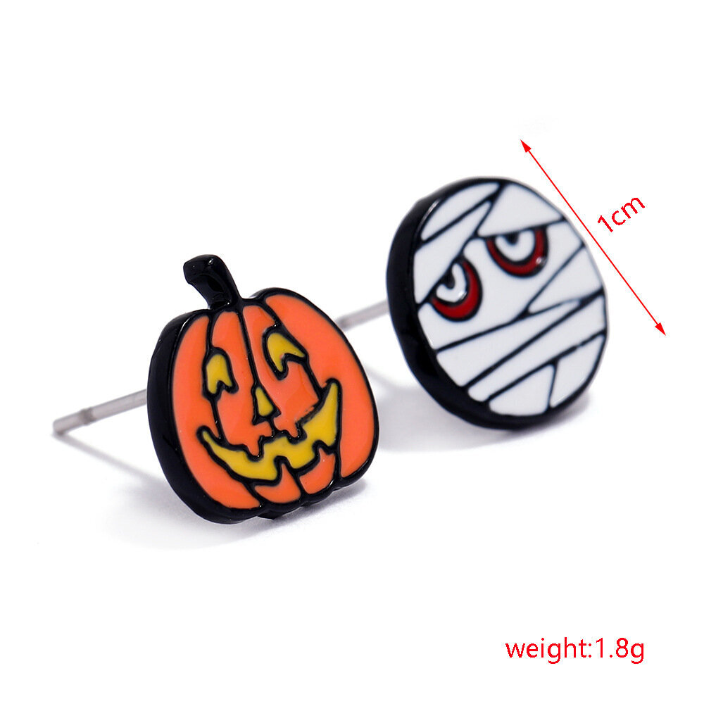 Halloween-sarjan korvakorut kauhu ja hauska persoonallisuus kallo hämähäkki kurpitsa metalliseos tippuva öljy korvakorut hinta ja tiedot | Korvakorut | hobbyhall.fi