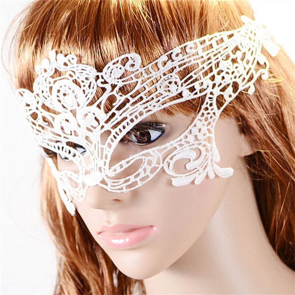 Lace Hollow Naamiaisnaamio Seksikäs Naisten Cosplay Prom Party Rekvisiitta Puku Halloween Cat Night Club Prinsessa Queen Blind Eye