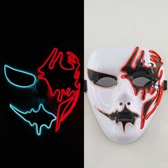 Luminous Party Mask Cosplay Japanilainen Anime Fox Horror Face Joker Predator Seksikäs pupu hehkuva LED-naamio halloween jouluksi hinta ja tiedot | Juhlakoristeet | hobbyhall.fi