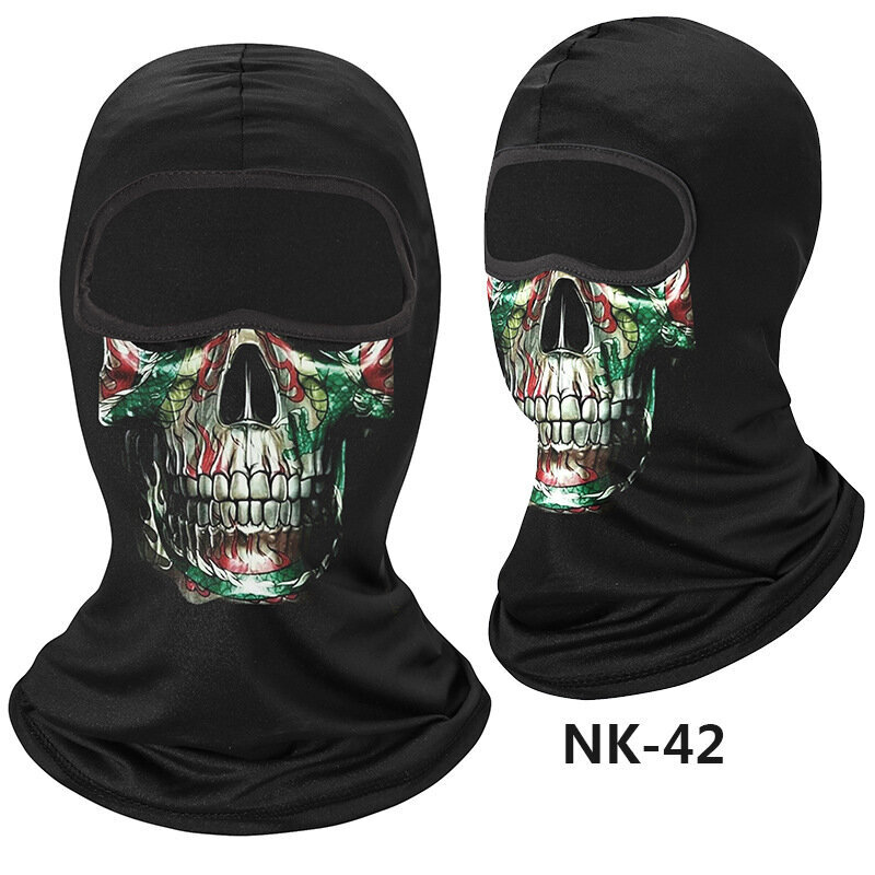 Skull Miesten Balaclava Naamio Pyöräilyhattu Aurinkovoide Kasvonsuoja Moottoripyörä Polkupyörän Päähineet Koko kasvot Bandana Hengittävä Tuulenpitävä Lippalakki hinta ja tiedot | Juhlakoristeet | hobbyhall.fi