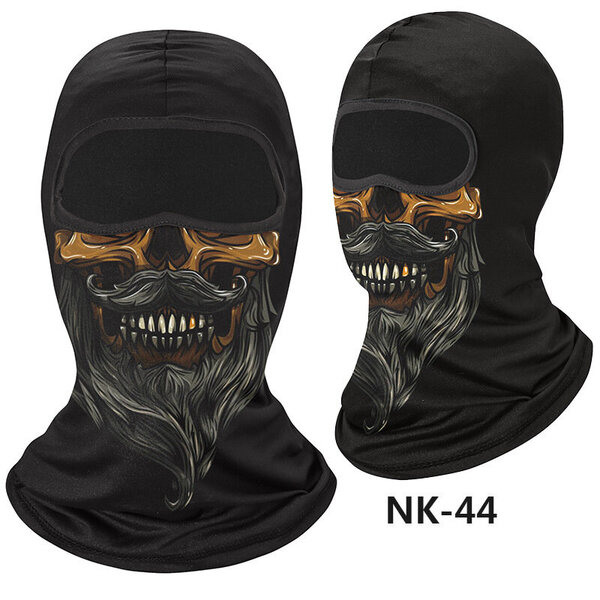 Skull Miesten Balaclava Naamio Pyöräilyhattu Aurinkovoide Kasvonsuoja Moottoripyörä Polkupyörän Päähineet Koko kasvot Bandana Hengittävä Tuulenpitävä Lippalakki