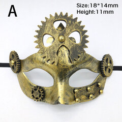 Steampunk-naamio Phantom Masquerade Cosplay Ball Face Naiset Miesten Punk-asu Halloween-juhla-asu Rekvisiitta Koristele Asuste hinta ja tiedot | Juhlakoristeet | hobbyhall.fi