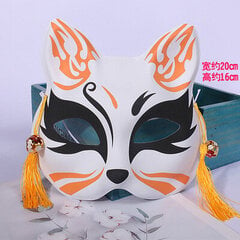 Fox Mask Ghost Killing Blade Fox Mask Tiktok Sama Anime Fireshadow Fluorescent Color Painting Fox Half Face Mask hinta ja tiedot | Juhlakoristeet | hobbyhall.fi