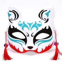 Fox Mask Ghost Killing Blade Fox Mask Tiktok Sama Anime Fireshadow Fluorescent Color Painting Fox Half Face Mask hinta ja tiedot | Juhlakoristeet | hobbyhall.fi