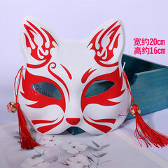 Fox Mask Ghost Killing Blade Fox Mask Tiktok Sama Anime Fireshadow Fluorescent Color Painting Fox Half Face Mask hinta ja tiedot | Juhlakoristeet | hobbyhall.fi