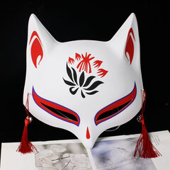 Fox Mask Ghost Killing Blade Fox Mask Tiktok Sama Anime Fireshadow Fluorescent Color Painting Fox Half Face Mask hinta ja tiedot | Juhlakoristeet | hobbyhall.fi