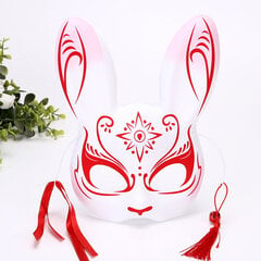 Fox Mask Ghost Killing Blade Fox Mask Tiktok Sama Anime Fireshadow Fluorescent Color Painting Fox Half Face Mask hinta ja tiedot | Juhlakoristeet | hobbyhall.fi