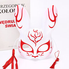 Fox Mask Ghost Killing Blade Fox Mask Tiktok Sama Anime Fireshadow Fluorescent Color Painting Fox Half Face Mask hinta ja tiedot | Juhlakoristeet | hobbyhall.fi