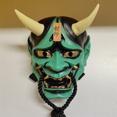 ONI Scary Ghost Mask Hartsi Hannya Mask Halloween Fancy Dress Party Ghost Samurai Kauhu Demon Maskit hinta ja tiedot | Juhlakoristeet | hobbyhall.fi