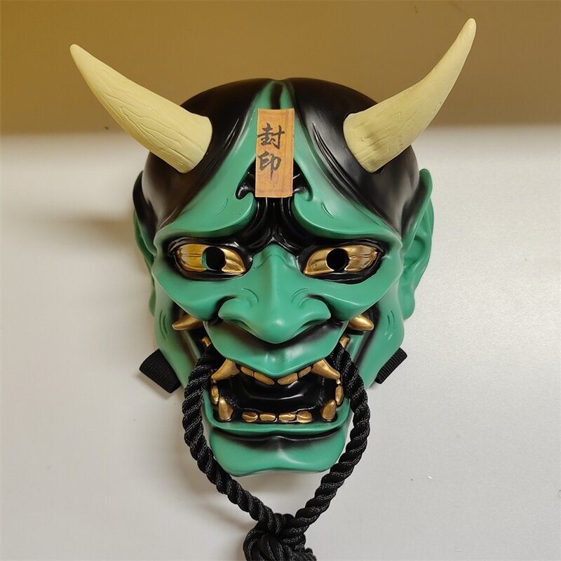 ONI Scary Ghost Mask Hartsi Hannya Mask Halloween Fancy Dress Party Ghost Samurai Kauhu Demon Maskit hinta ja tiedot | Juhlakoristeet | hobbyhall.fi