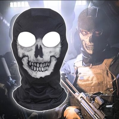 Uusi Call of Duty 19 COD19 Ghost Squad Skull Balaclava Ski Hood Pyöräily Rullalaudan lämmitin koko kasvoille Ghost Mask hinta ja tiedot | Juhlakoristeet | hobbyhall.fi