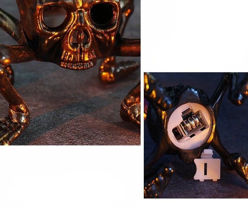 3 kpl Halloween Skeleton käsin muotoiltu pöytälamppu, Halloween-kynttilöitä hinta ja tiedot | Juhlakoristeet | hobbyhall.fi