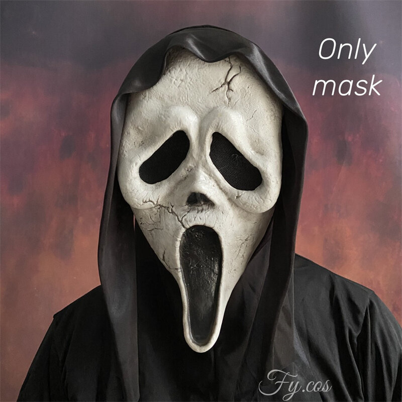 Scream Ghost Face Mask Scary Alkuperäinen Demon Mascara Cosplay Movie Zombie Lateksi Puku Naamio Halloween Kauhuasu aikuisille hinta ja tiedot | Juhlakoristeet | hobbyhall.fi