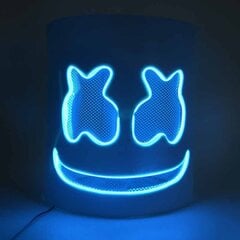 DJ Luminous Head Mask Todenmukainen Marshmello Mask Hengittävä kypärämaski Kestävä Carnival Festival Halloween Party Rekvisiitta Cosplay hinta ja tiedot | Juhlakoristeet | hobbyhall.fi