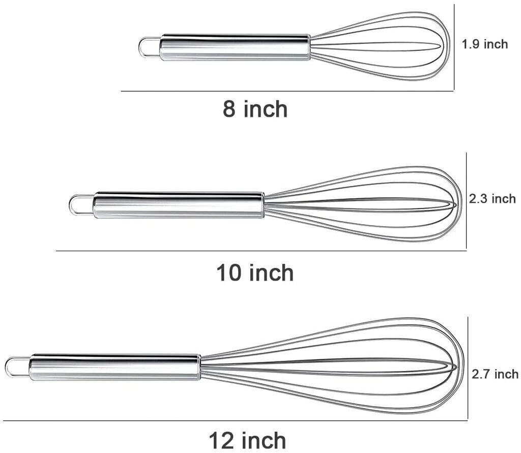 Ruostumattomasta teräksestä valmistettu sekoitinsarja, 3 8 ", 10", 12 " hinta ja tiedot | Sauvasekoittimet ja silppurit | hobbyhall.fi