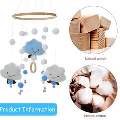 Seimi Tuulikellot ja huopapallot 3D Cloud Crib Decor, sininen hinta ja tiedot | Sisustuspaneelit | hobbyhall.fi