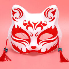 Anime Foxes Naamio Japanilainen Cosplay Rave Käsinmaalattu Anime Demon Slayer Half Face Cat Masks Naamiaisfestivaalijuhlien rekvisiitta hinta ja tiedot | Juhlakoristeet | hobbyhall.fi