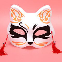 Anime Foxes Naamio Japanilainen Cosplay Rave Käsinmaalattu Anime Demon Slayer Half Face Cat Masks Naamiaisfestivaalijuhlien rekvisiitta hinta ja tiedot | Juhlakoristeet | hobbyhall.fi