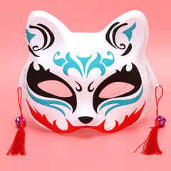 Anime Foxes Naamio Japanilainen Cosplay Rave Käsinmaalattu Anime Demon Slayer Half Face Cat Masks Naamiaisfestivaalijuhlien rekvisiitta hinta ja tiedot | Juhlakoristeet | hobbyhall.fi