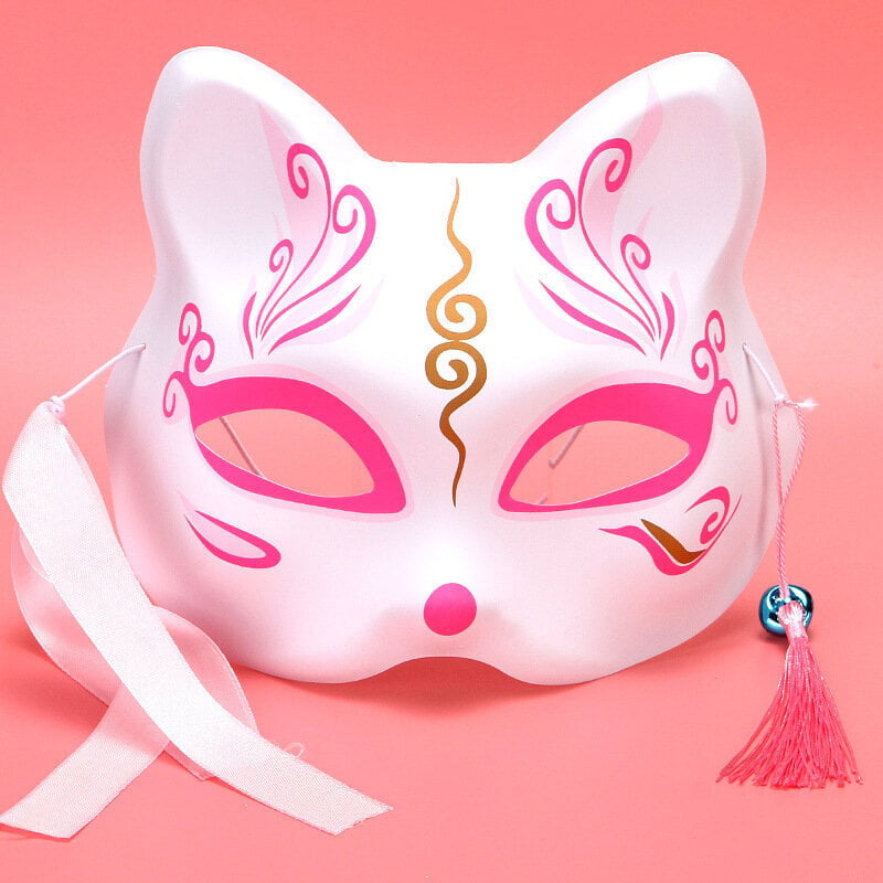 Anime Foxes Naamio Japanilainen Cosplay Rave Käsinmaalattu Anime Demon Slayer Half Face Cat Masks Naamiaisfestivaalijuhlien rekvisiitta hinta ja tiedot | Juhlakoristeet | hobbyhall.fi