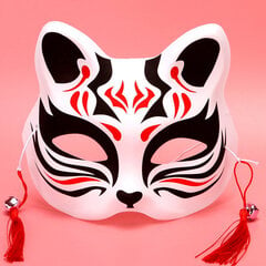 Anime Foxes Naamio Japanilainen Cosplay Rave Käsinmaalattu Anime Demon Slayer Half Face Cat Masks Naamiaisfestivaalijuhlien rekvisiitta hinta ja tiedot | Juhlakoristeet | hobbyhall.fi