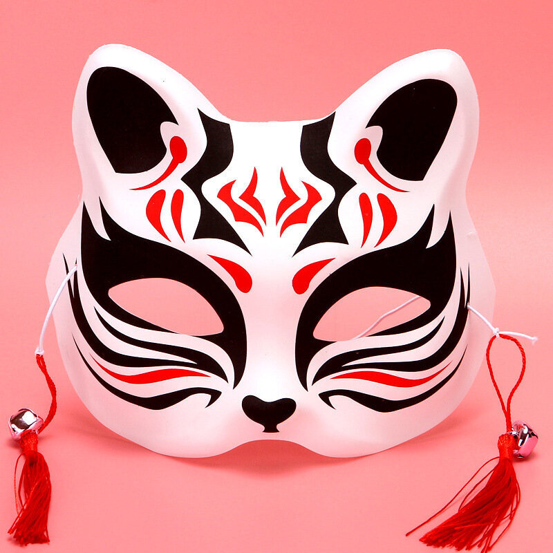 Anime Foxes Naamio Japanilainen Cosplay Rave Käsinmaalattu Anime Demon Slayer Half Face Cat Masks Naamiaisfestivaalijuhlien rekvisiitta hinta ja tiedot | Juhlakoristeet | hobbyhall.fi