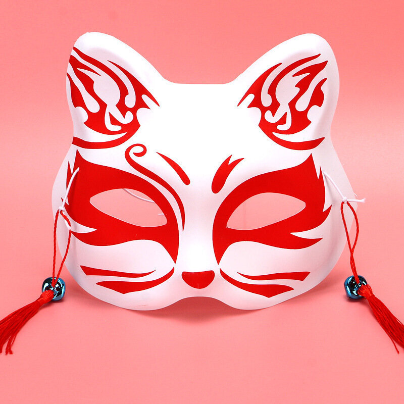 Anime Foxes Naamio Japanilainen Cosplay Rave Käsinmaalattu Anime Demon Slayer Half Face Cat Masks Naamiaisfestivaalijuhlien rekvisiitta hinta ja tiedot | Juhlakoristeet | hobbyhall.fi