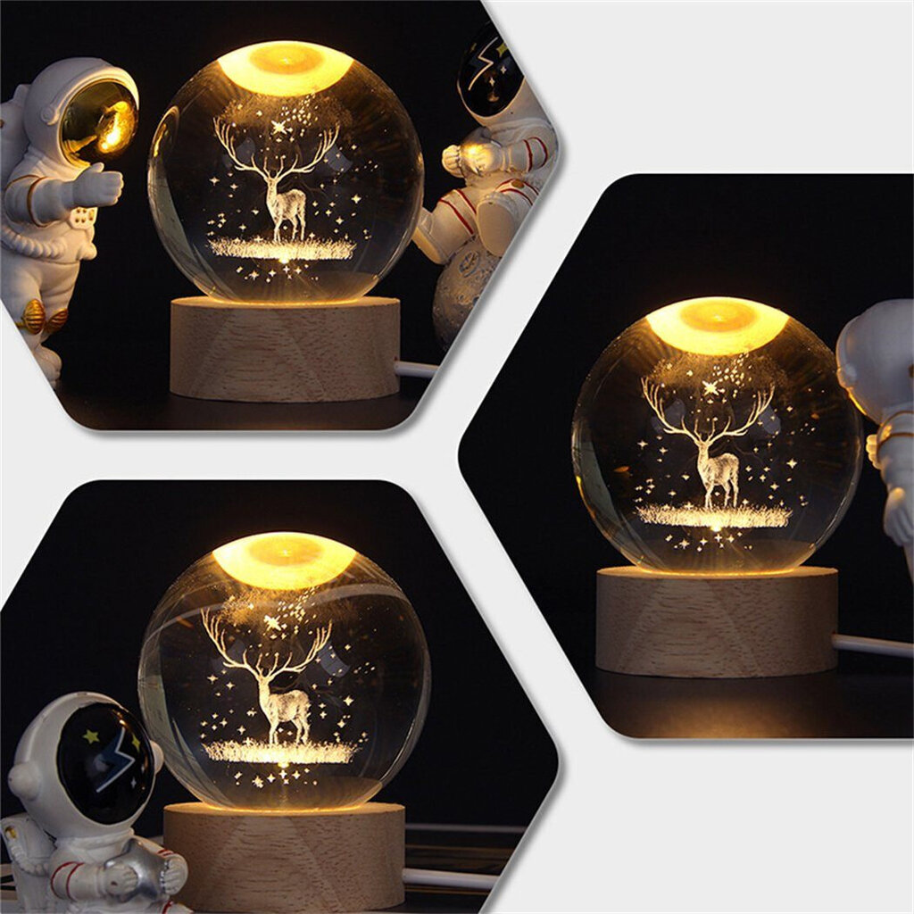 3D Elk Night Light, 1 kpl hinta ja tiedot | Lastenhuoneen valaisimet | hobbyhall.fi