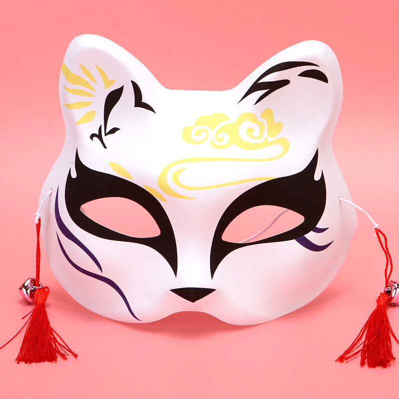 Anime Foxes Naamio Japanilainen Cosplay Rave Käsinmaalattu Anime Demon Slayer Half Face Cat Masks Naamiaisfestivaalijuhlien rekvisiitta hinta ja tiedot | Juhlakoristeet | hobbyhall.fi