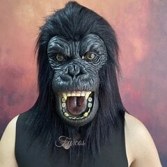 Gorilla-naamio miehille Uutuus Monkey Orangutan Simpanssi Puku Masquerade Cosplay Latex Mascara Funny Animal Full Face Halloween hinta ja tiedot | Juhlakoristeet | hobbyhall.fi