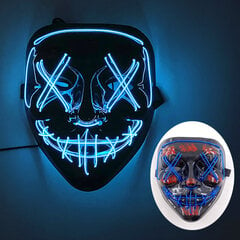 Halloween Hehkuva Pelottava Kasvonaamio Valoava LED Purge Mask Neon Light Up Horror Party Mask Cosplay-asutarvikkeet hinta ja tiedot | Juhlakoristeet | hobbyhall.fi