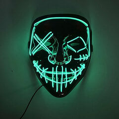 Halloween Hehkuva Pelottava Kasvonaamio Valoava LED Purge Mask Neon Light Up Horror Party Mask Cosplay-asutarvikkeet hinta ja tiedot | Juhlakoristeet | hobbyhall.fi